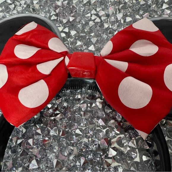 Disney ears light up black white red ribbon ? bow tie hair headband lights main image 5